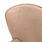 Moderner Wohnstuhl, komplett mit Kunstleder bezogen, Accadia, 4 Stück Viadurini