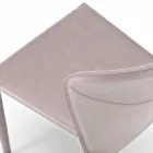 Moderner Wohnstuhl, komplett mit Kunstleder bezogen, Accadia, 4 Stück Viadurini