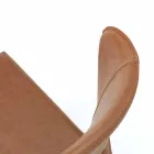 Moderner Wohnstuhl, komplett mit Kunstleder bezogen, Accadia, 4 Stück Viadurini