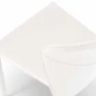 Moderner Wohnstuhl, komplett mit Kunstleder bezogen, Accadia, 4 Stück Viadurini