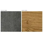 Moderner Wohnzimmerstuhl in verschiedenen Stoffen mit Holzschale - Wolter Viadurini