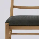 Moderner Wohnzimmerstuhl aus Stoff und Massivholz, hergestellt in Italien – Wilma Viadurini