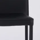 Moderner Wohnbereichsstuhl aus Öko-Leder und Metall, hergestellt in Italien – Michaela Viadurini