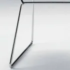 Moderner Stahlstuhl mit Luxus-Ledersitz Made in Italy - Beniamino Viadurini