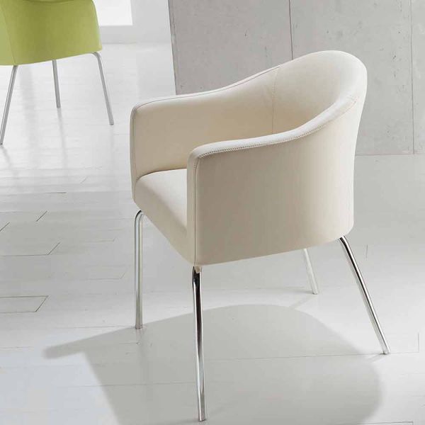 Kunstleder stuhl in modernem design costello