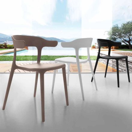 Moderner Stuhl komplett aus Polypropylen Mirto Viadurini