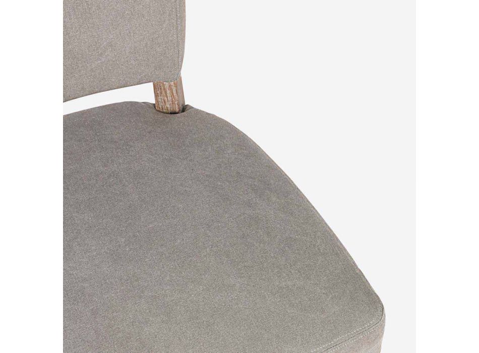 Moderner Stuhl für Esszimmer aus Stoff und Holz 2 Stück Homemotion - Pflaume Viadurini