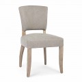 Moderner Stuhl für Esszimmer aus Stoff und Holz 2 Stück Homemotion - Pflaume