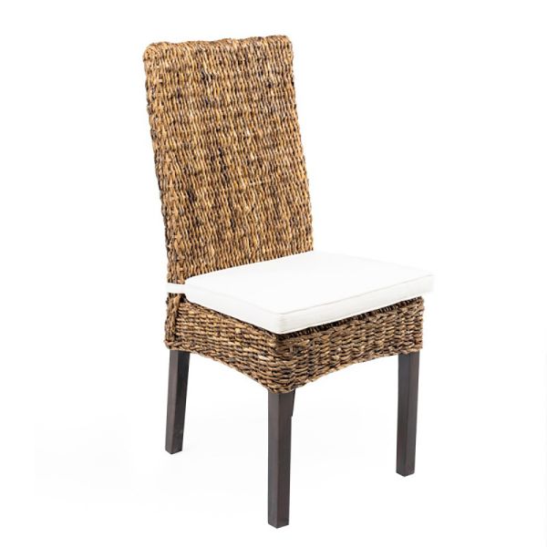Outdoor-stuhl in bananengeflecht mit sitzkissen - safari
