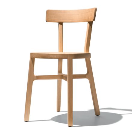 Stuhl für Küche oder Esszimmer aus massiver Buche Made in Italy - Cima Viadurini
