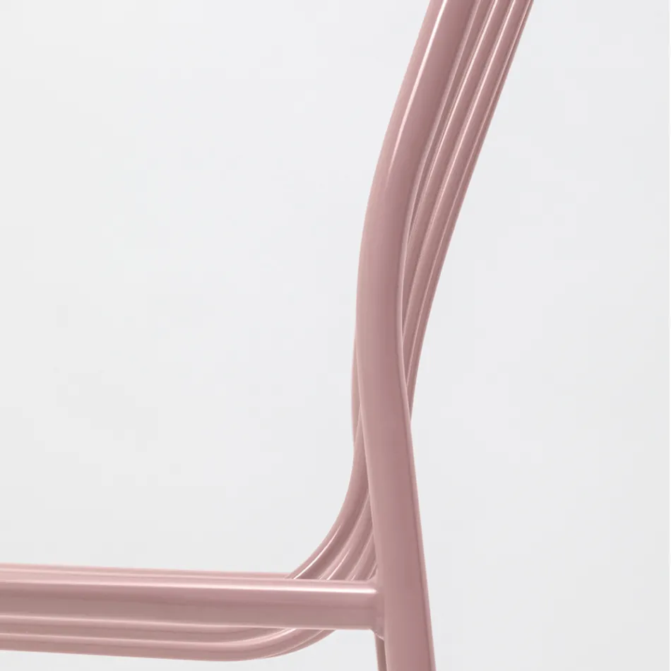 Stapelbarer Metallstuhl für den Außenbereich Made in Italy 2 Stück - Simply Viadurini