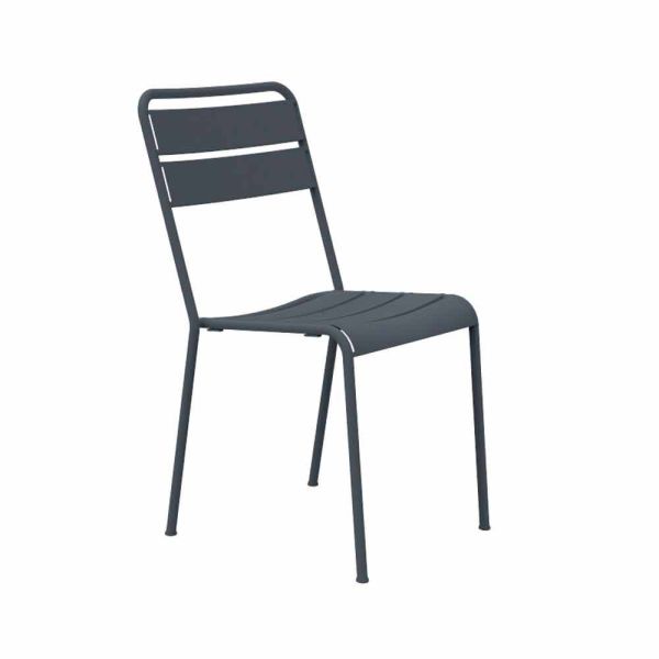 Stapelbarer outdoor stuhl pulverbeschichtet made in italy, 4 stück - amina