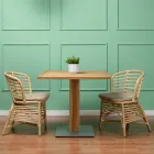 Stuhl für den Garten aus natürlichem Rattan mit Kissen inklusive - Torvi Viadurini