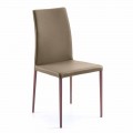 Design Stuhl für Esszimmer, hergestellt aus Kunstleder, Abbie