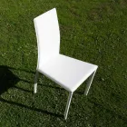 Designer-Esszimmerstuhl mit Lederbezug, hergestellt in Italien – Sissy Viadurini