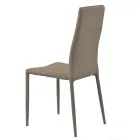 4-teiliger stapelbarer Esszimmerstuhl aus Kunstleder - Sibirien Viadurini