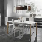 4-teiliger stapelbarer Esszimmerstuhl aus Kunstleder - Sibirien Viadurini