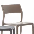 Stapelbarer Esszimmerstuhl aus farbigem Polypropylen, 4 Stück - Abelia Viadurini