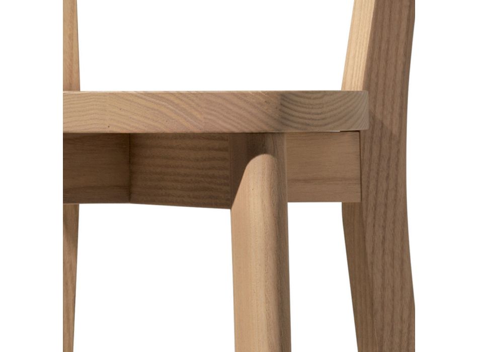 Esszimmerstuhl aus Esche und Massivholz Made in Italy - Alima Viadurini