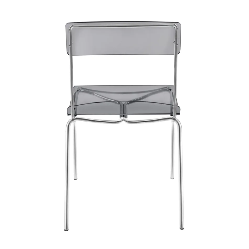 Esszimmerstuhl aus Plexiglas Made in Italy 2 Stück - Charlotte Viadurini