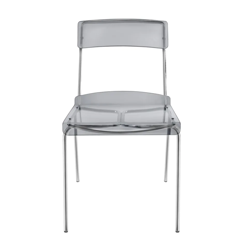 Esszimmerstuhl aus Plexiglas Made in Italy 2 Stück - Charlotte Viadurini