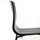 Esszimmerstuhl aus Polypropylen mit Metallfuß, 4 Stück - Alina Viadurini