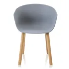 Esszimmerstuhl aus Polypropylen und Metall 4-teilig - Severina Viadurini