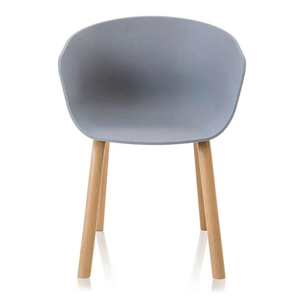 Esszimmerstuhl aus Polypropylen und Metall 4-teilig - Severina Viadurini