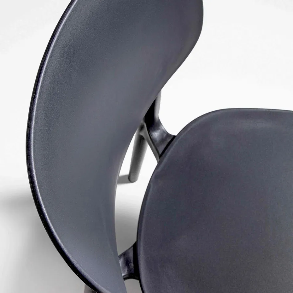 Stapelbarer Esszimmerstuhl aus Polypropylen, 4 Stück - Zagreb Viadurini