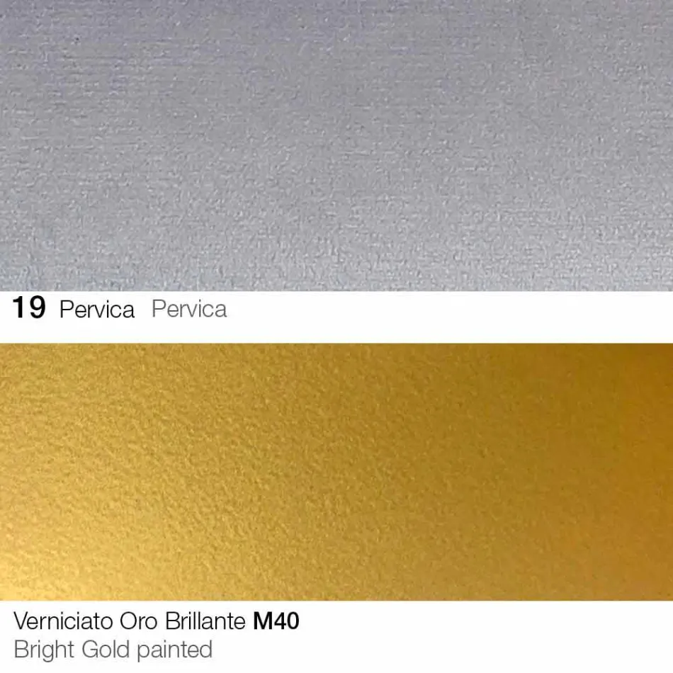 Esszimmerstuhl aus Stoff mit goldenen Beinen Made in Italy - Marchesi Viadurini