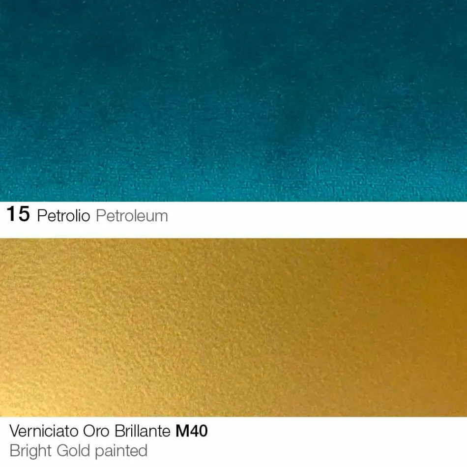 Esszimmerstuhl aus Stoff mit goldenen Beinen Made in Italy - Marchesi Viadurini