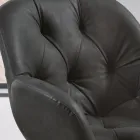 Esszimmerstuhl aus Kunstleder Metallstruktur 2 Stück - Delpiero Viadurini