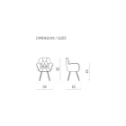 Esszimmerstuhl aus Kunstleder Metallstruktur 2 Stück - Delpiero Viadurini