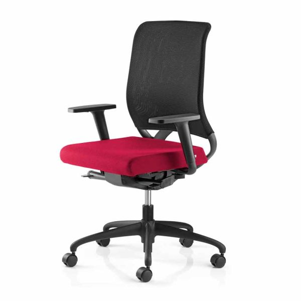 Drehbarer ergonomischer design-bürostuhl mit armlehnen und rollen - meliva