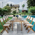 Outdoor-Klappstuhl aus Akazienholz und Textilene - Perfect Viadurini