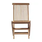 Klappbarer Gartenstuhl aus Teakholz - Hell Viadurini