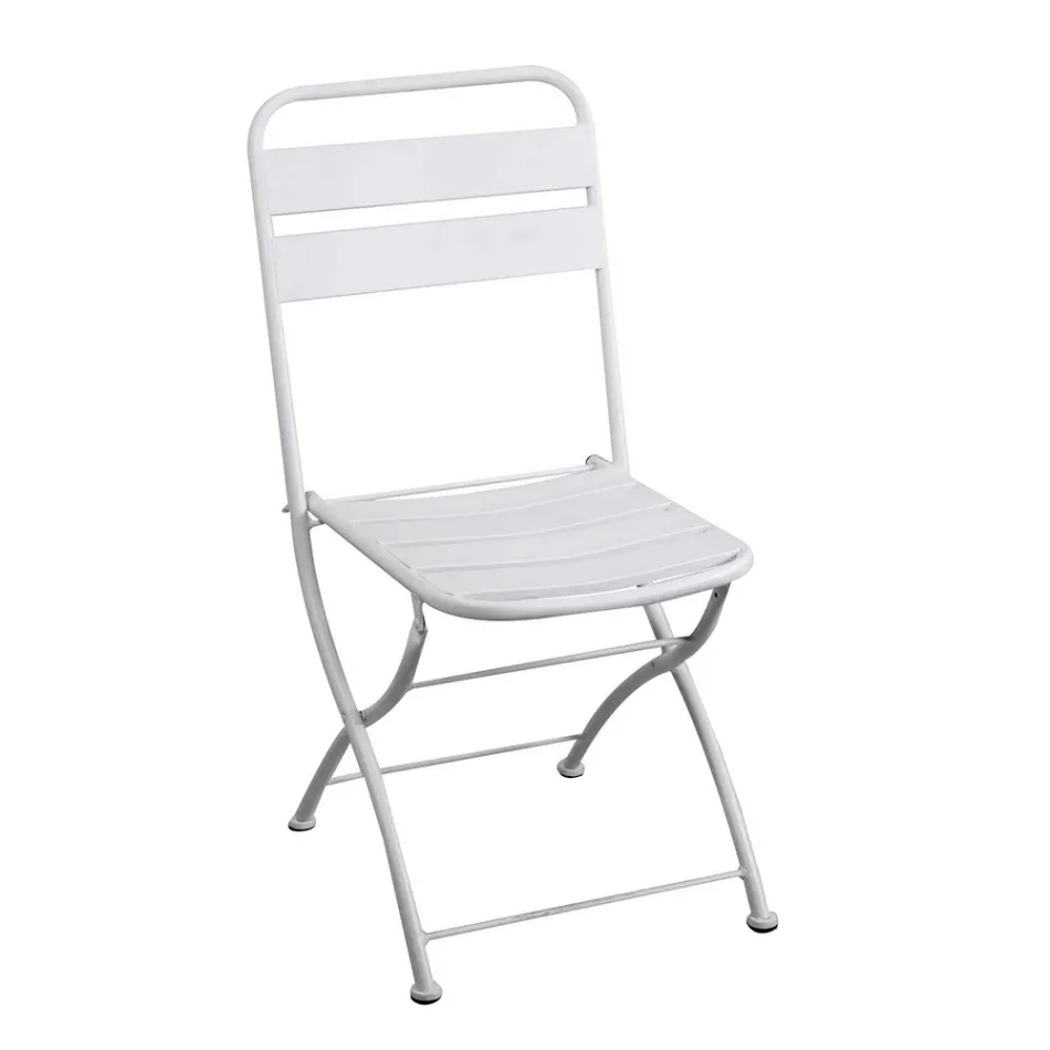 Klappbarer Gartenstuhl ganz aus Metall - Schleife Viadurini