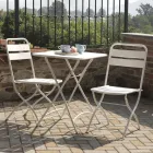 Klappbarer Gartenstuhl ganz aus Metall - Schleife Viadurini