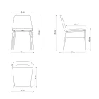Feiner Stoffstuhl mit Metallgestell, hergestellt in Italien, 2 Stück – Molde Viadurini