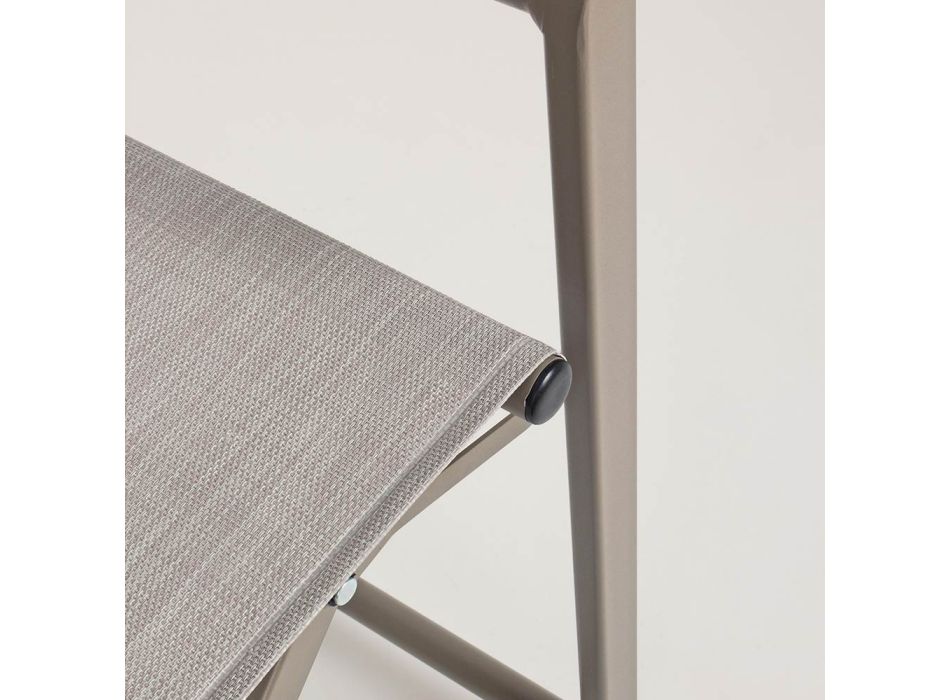 Gartendirektorstuhl mit modernem Design aus Aluminium für den Außenbereich – Cameo Viadurini