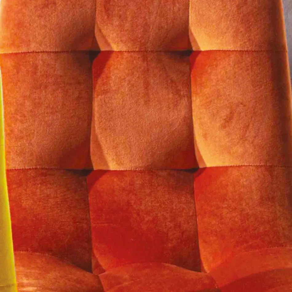 Fleckenresistenter, samtgepolsterter Esszimmerstuhl, 4 Stück - Kylie Viadurini