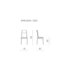 2-teiliger gepolsterter Esszimmerstuhl aus gehämmertem Kunstleder - Robocop Viadurini