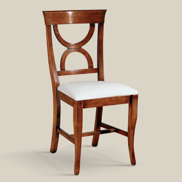 Esszimmerstuhl aus holz und stoff im klassischen stil made in italy - helisa