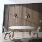 Esszimmerstuhl aus Polypropylen und Kunstleder 4 Stück - Chira Viadurini