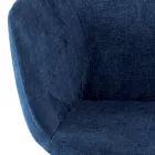 Esszimmerstuhl aus Stoff und Holz, hergestellt in Italien, 4 Stück – Bardella Viadurini