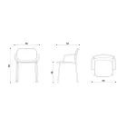 Esszimmerstuhl aus Stoff und Metall Made in Italy 2 Stück - Sangria Viadurini