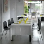 Made in Italy Esszimmerstuhl aus Metall und Polypropylen, 4-teilig - Carlita Viadurini