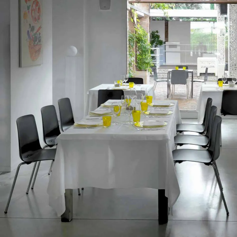 Made in Italy Esszimmerstuhl aus Metall und Polypropylen, 4-teilig - Carlita Viadurini