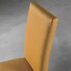 Wohnzimmerstuhl aus Holz und Öko-Leder Sitzdesign Made in Italy - Agostina Viadurini