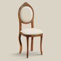 Stuhl im klassischen Stil aus gepolstertem Nussbaumholz Made in Italy - Elegant